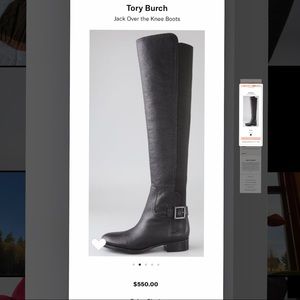 Tory Burch Jack Over Knee Boots - Black - NWT